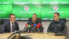 Policijos operacijų centre rengiama spaudos konferencija