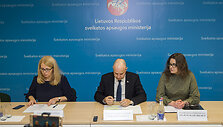 Sveikatos apsaugos ministerijoje buvo spaudos konferencija