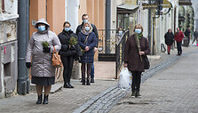 Vilniaus senamiestis Verbų sekmadienio rytą