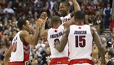 &bdquo;Toronto Raptors&ldquo; krep&scaron;ininkai po a&scaron;tuonerių tarpusavio pralaimėtų mačų galiausiai įveikė &bdquo;Trail Brlazers&ldquo;