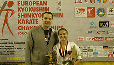 Akvilė Janavičiūtė ir jos treneris pasaulio vicečempionas ir daugkartinis Europos kioku&scaron;in karatė čempionas Donatas Imbras