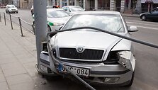Avarija Vilniuje, netoli Žaliojo tilto