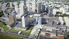 Multifunkcinio centro de&scaron;iniajame Neries krante architektūriniai pasiūlymai (vizualizacijos)