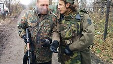 Ukrainos kariuomenės daliniai, įsikūrę Tonenkos gyvenvietėje, &scaron;alia Donecko.