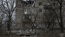Sulaukėję &scaron;unys subombarduotoje Kurachovėje