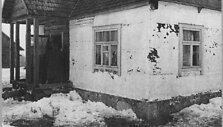 Namas Papi&scaron;kių vienkiemyje, kuriame žuvo Antanas Kraujelis, 1965 m.