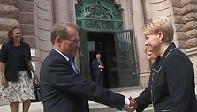 Lietuvos Respublikos Prezidentė Dalia Grybauskaitė su pirmuoju darbo vizitu atvyko į &Scaron;vedijos Karalystę