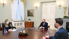 Prezidentas susitiko su kandidate į vidaus reikalų ministres Agne Bilotaite