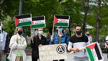 Protesto akcija &bdquo;A&scaron; esu palestinietis&ldquo;