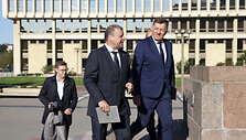 Sauliaus Skvernelio ir kitų Seimo narių spaudos konferencija