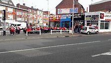 Albanijos rinktinės sirgaliai nudažė Lanso gatves