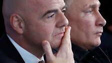Gianni Infantino ir Vladimiras Putinas