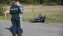 Minsko pl. avarijos metu žuvo motociklininkas