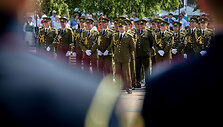 Vėliavų pakėlimo ceremonija Nepriklausomybės aik&scaron;tėje