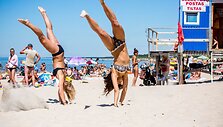 Palangos paplūdimyje &ndash; didžiausias turistų antplūdis &scaron;iemet