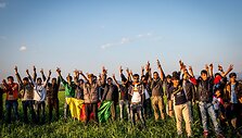 Idomeni pabėgėlių stovykloje &scaron;venčiamas Nauruzas - persų naujieji metai