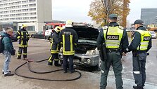 Vilniuje užsidegė &bdquo;Hyunday&ldquo; automobilis