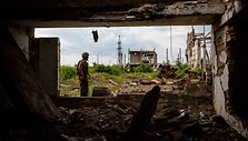 Ukrainiečių kari&scaron;kių prie&scaron;akinė pozicija "Butovka"  &scaron;alia Donecko