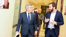 Seimo pirmininkas Viktoras Pranckietis ir Vaidotas Beniu&scaron;is