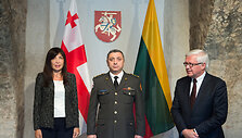 Atsisveikinimo su Sakartvelo gynybos ata&scaron;ė Lietuvai pulkininku Arčilu Petremgvdli&scaron;viliu ceremonija