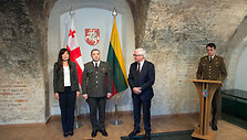 Atsisveikinimo su Sakartvelo gynybos ata&scaron;ė Lietuvai pulkininku Arčilu Petremgvdli&scaron;viliu ceremonija