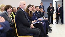 S.Skvernelis Ir V.Makūnas Domeikavos gimnazijoje