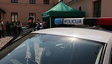 Kauno policijos kapelionas &scaron;ventino visas transporto priemones