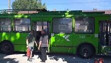 Kaune užsidegė troleibusas
