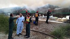 Gaisras traukinyje Pakistame