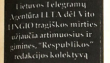 Užuojautos po Vito Lingio nužudymo