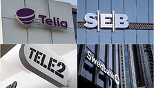 &bdquo;Tele2&ldquo;, &bdquo;Telia&ldquo;, &bdquo;Swedbank&ldquo; ir  SEB