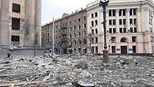 Susprogdintas Charkivo srities administracijos pastatas