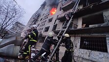 Kyjive ap&scaron;audytas daugiabutis