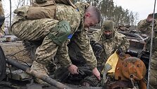 Sunaikinta rusų tankų kolona