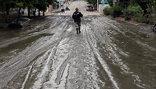 Chersone i&scaron; lėto slūgsta vanduo