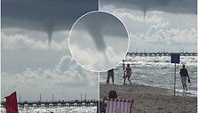 Palangos gelbėtojai užfiksavo viesulą