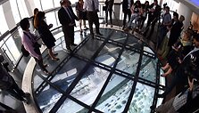 I&scaron;ankstinis observatorijos pristatymas žurnalistams auk&scaron;čiausiame Niujorko pastate