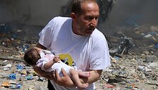 Nesaugių skeveldrinių bombų naudojamų Sirijos konflikto metu padariniai