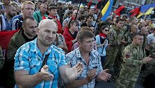 &bdquo;Pravyj Sektor&ldquo; narių mitingas Kijeve