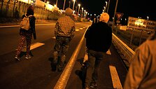 Migrantai Prancūzijoje keliauja link Laman&scaron;o tunelio