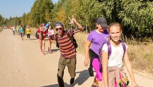 Paramos pėsčiųjų žygio akimirka