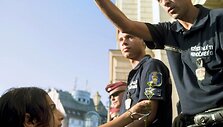 Protestuojantys migrantai Budape&scaron;te