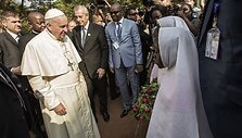 Centrinės Afrikos Respublikoje vie&scaron;intis popiežius atvyko į mečetę