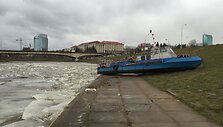 Vieta, kur Neryje stovėjo plaukiojantis restoranas &bdquo;Barža&ldquo;