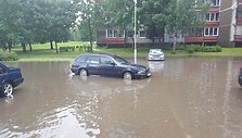 Po liūties patvinęs Kaunas