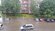 Po liūties patvinęs Kaunas