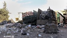Sirijoje subombarduota humanitarinę pagalbą gabenusi sunkvežimių vilkstinė