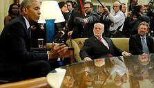 Obama pasveikino Nobelio premijos laureatus &bdquo;migrantus&ldquo;