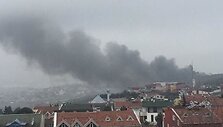 Stambule nukrito sraigtasparnis