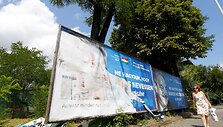 Prie&scaron; George'ą Sorosą nukreipta reklaminė kampanija Vengrijoje